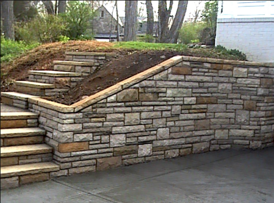 Little Rock Brick and Stone Step installation